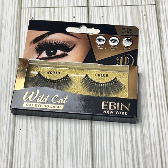 EBIN NEW YORK Wild Cat Strip Cat Eye 3D Makeup Beauty Lash Extension CHLOE - Picture 3 of 5